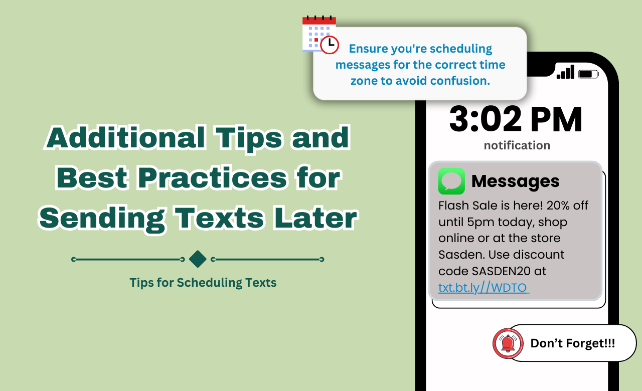 Additional Tips and Best Practices for Sending Texts Later