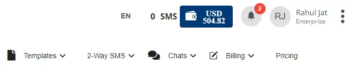 Click on the Wallet Button on the upper right corner