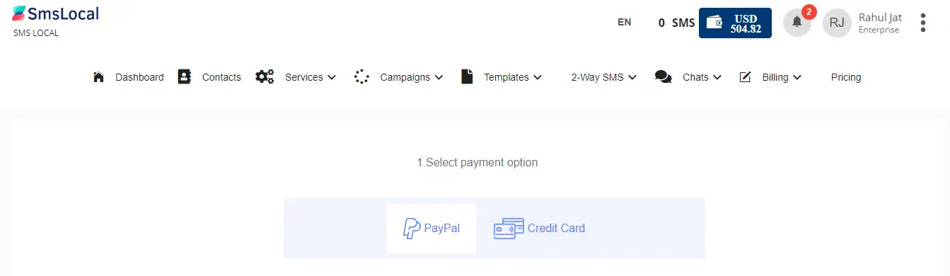 Proceed with the payment
