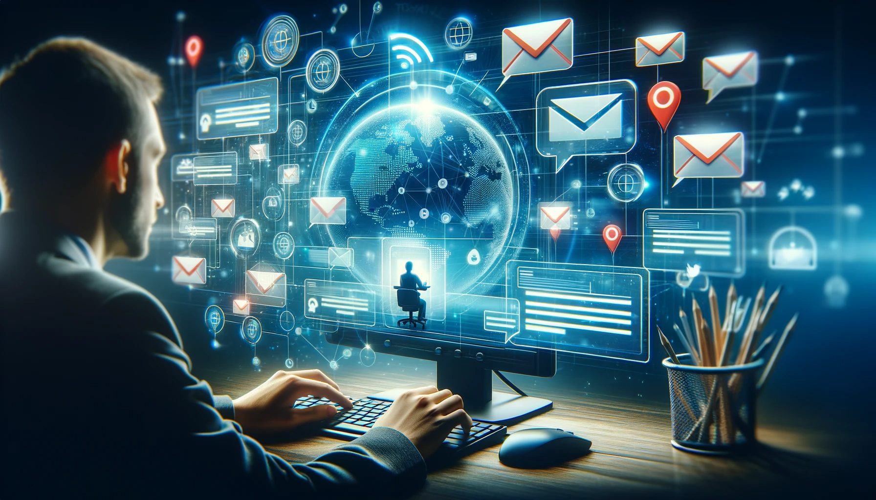 DALL·E 2024-01-24 17.13.19 - Create an image that visually represents the concept of 'How To Send Bulk SMS Messages From The Internet'. The image should depict a modern, digital s