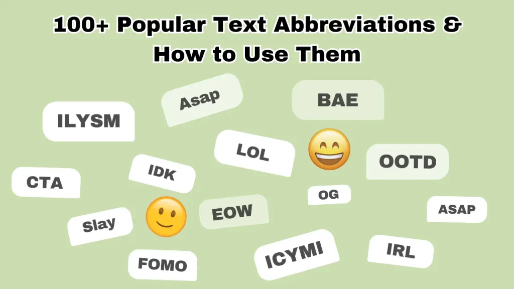 text abbreviations