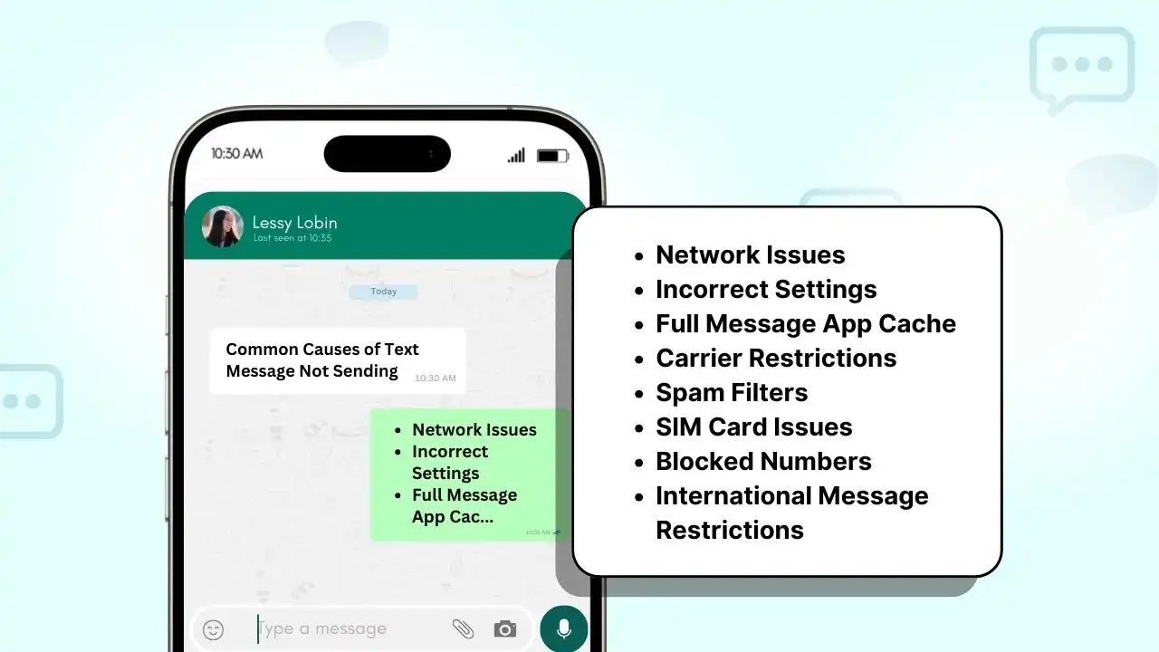 Causes courantes de non-envoi de SMS