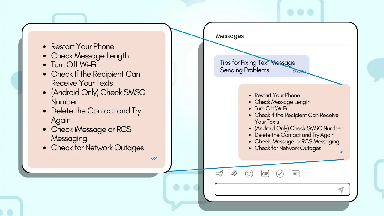 Conseils pour résoudre les problèmes d'envoi de messages texte
