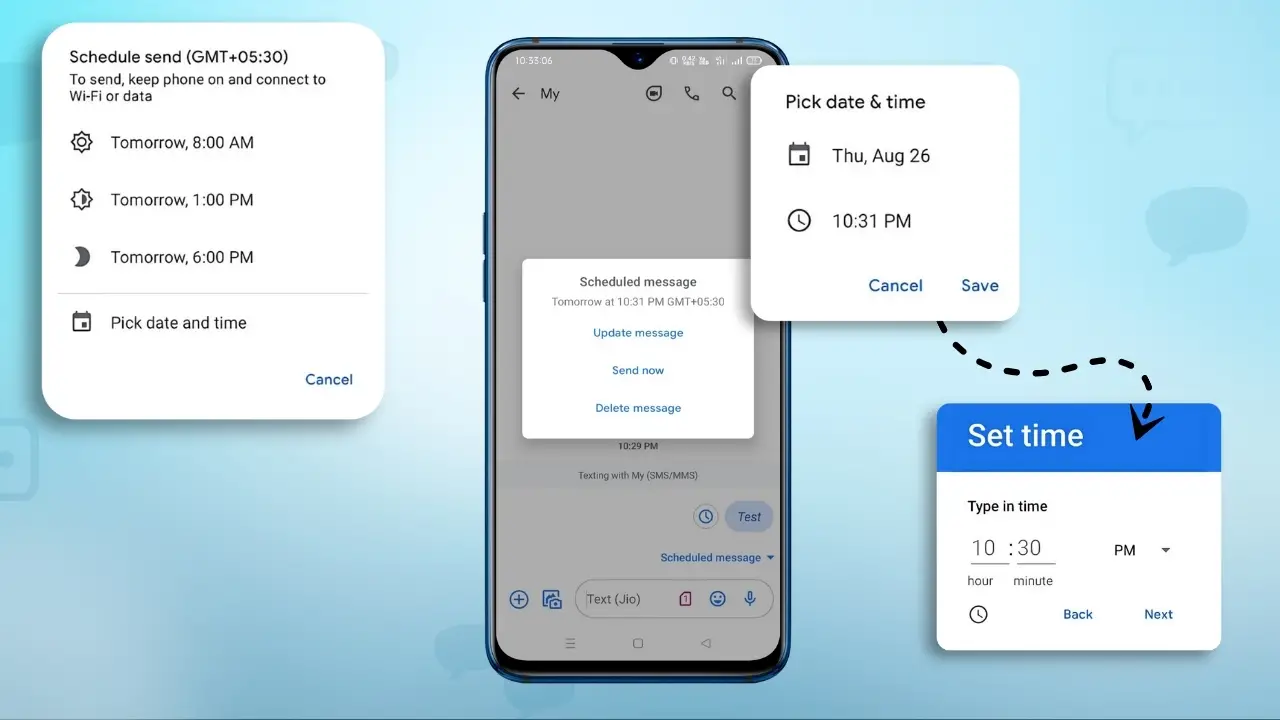Using the Scheduled App to Arrange Message Timing