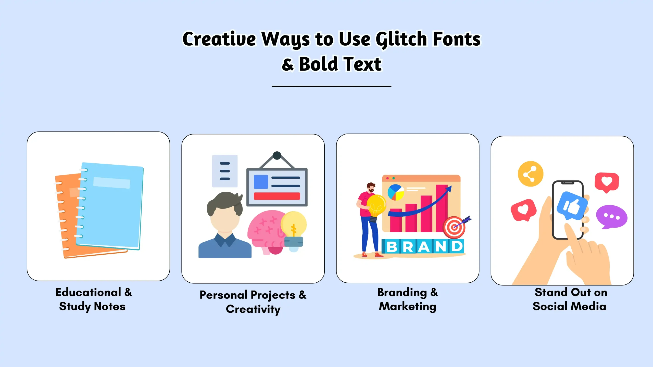 Creative Ways to Use Glitch Fonts & Bold Text